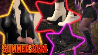 Bootjobs, Shoejobs, Footjobs, Kompilacja wytrysków Lato 2024 - CBT, Ballbusting, Trample, Trampling