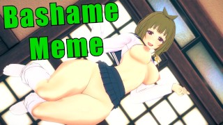 Bashame Meme se fait remplir de sperme Hentai Shikanoko non censuré