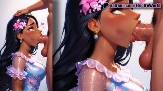 ¡Isabela es una mulata que sabe cómo hacer una mamada profunda!