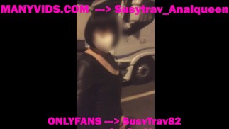 Hodně Ještěrka Fena Poprvé Na Truck Stop Čerpací Stanice Pro Příjem Bukkake A CreamPie Na Veřejnosti