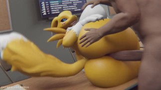 Hot peludo Renamon fodido DURO