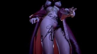 3D grote borsten Aziatische milf met sexy tattoo schudt haar grote borsten