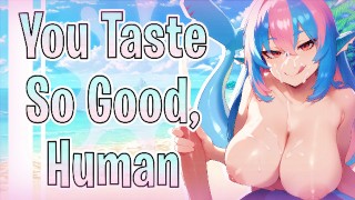 [F4M] Bimbo Shark Girl redt je van een onderwater Cage en geeft je "mond aan lul" [Lewd ASMR]