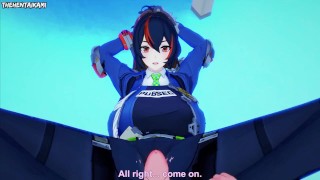 Zhu Yuan van Zenless Zone Zero geeft je een voetjob Hentai POV strand aflevering!
