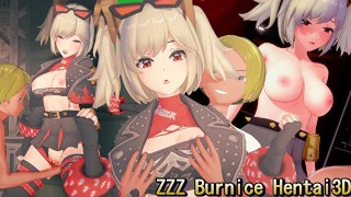 【Zenless Zone Zero Burnice White】Animação Hentai 3D.(Dedilhado,punheta,boquete,sexo)