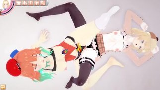 Watson Amelia ワトソン・アメリア and Takanashi Kiara 小鳥遊キアラ have hot lesbian sex