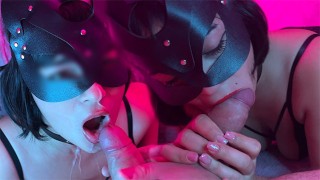 Sie bekommt nach intensivem Blowjob einen Cumshot auf ihre Red Lippen