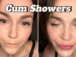 Cum Showers all over my Pretty Face - Cabin Blowjob | Maya Mack