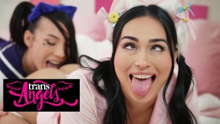 Lesbian Kawaii Streamers Go Wild / TransAngels