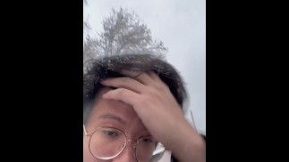 Cute Asain si fa scopare in Snow