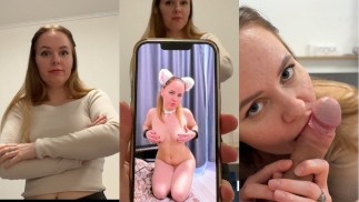 Ujawniłem brudny sekret mojej zdzirowatej przyrodniej siostry i dał jej nauczkę, po rosyjsku z gadaniem