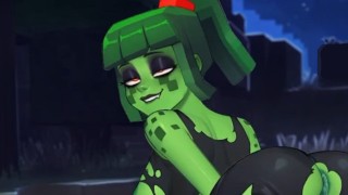 Minecraft Porn Girl Está Cumming y Temblando (Le Gusta Duro) | Preciosa artesanía Piston trampa pt. 8