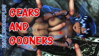Gears and Gooners: Gangbang Cyber Goth Mom después de ser salvada.