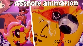 Wyciąganie jajek z Chica i Foxy's ass hot girls FNAF (animacja Imoxifloxi) - Jazziuu