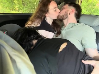 Two College best Friends Seduced their Uber Driver into having a Threesome|OF:leotheredhead