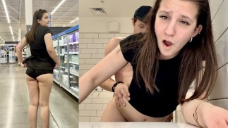 Sneaky Teen fa aspettare il suo fidanzato in macchina mentre lei va a "fare shopping"