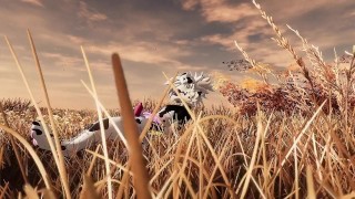 Puppy Boy Milks Himself In Open Field