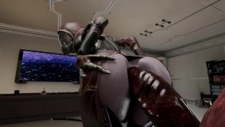 sudden hidden creampie for her from huge monster cock. 2k Anal 3D